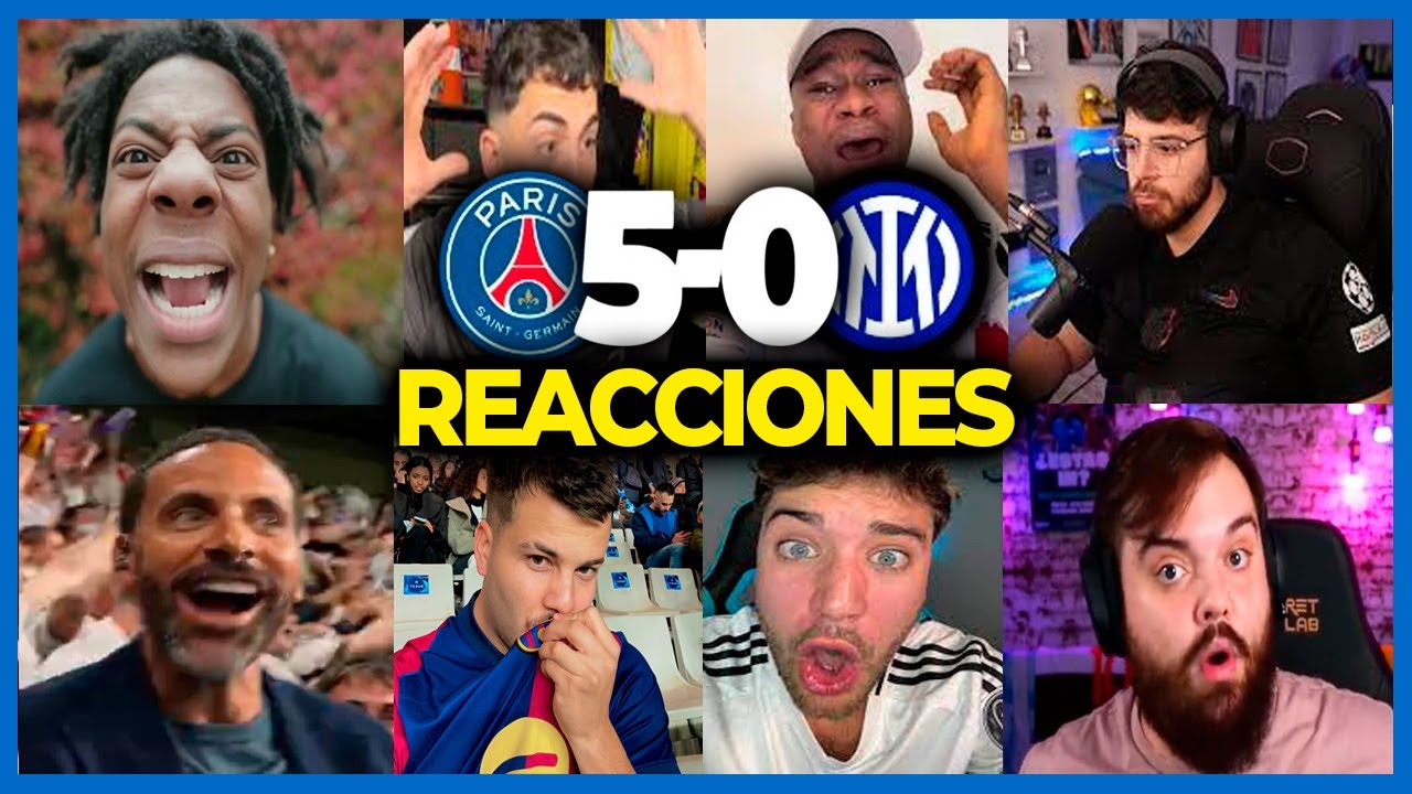 LAS MEJORES REACCIONES A LA FINAL DE LA CHAMPIONS LEAGUE | PSG 5-0 INTER 🏆