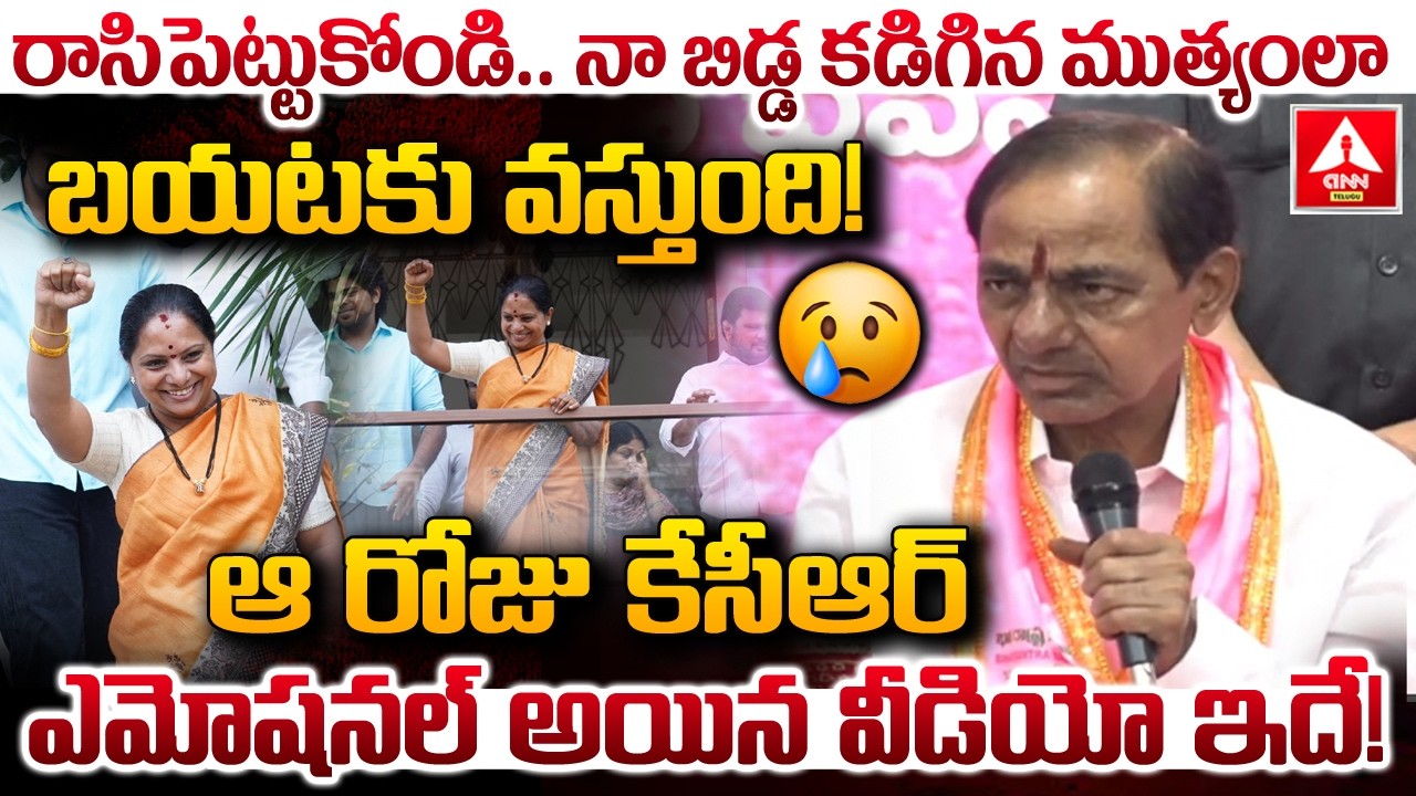 రాసిపెట్టుకోండి..నా బిడ్డ కడిగిన ముత్యంలా బయటకు వస్తుంది..! | KCR Emotional Words On Kavitha