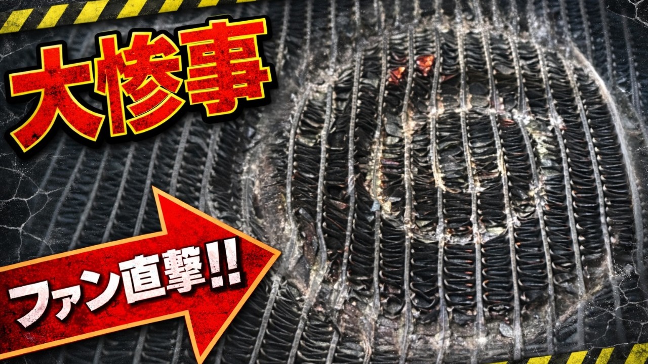 衝撃ヤバすぎ！ファン直撃で完全アウト　スカイライン　HGC210 / HGC211　ラジエーター修理　21500-S6201　Nissan Skyline  radiator repair