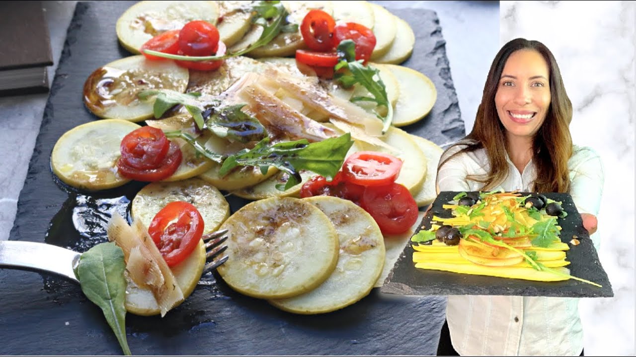 Carpaccio de calabacín | 2 maneras de hacerlo.