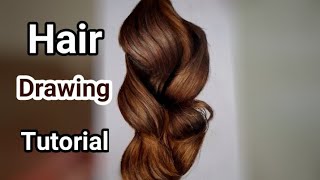 Hair Drawing|نقاشی مو با مدادرنگی screenshot 2