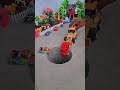 yellow jcb pushing green blue orange yellow car in pit-#jcbvideo #viral #jcbtoy #jcbjcb