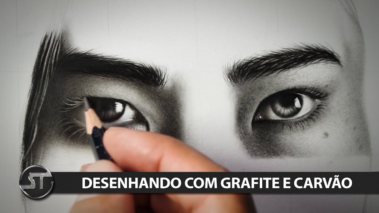 Os melhores lápis carvão que já usei! - Desenhando o outro olho