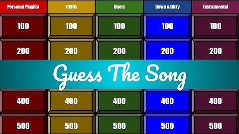 Guess the Song: Jeopardy-Style Music Quiz #66