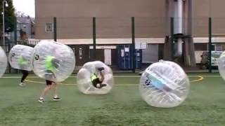 Kenny's stag party in Belfast playing Bubble Football and Goggle Football