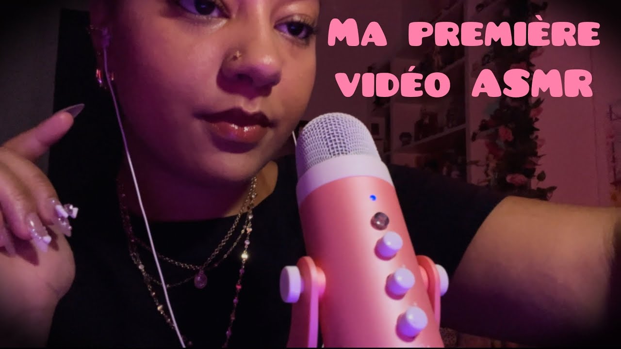 Ma première vidéo ASMR! (chuchotement,bruit de bouche,triggers)☁️🌙🤍