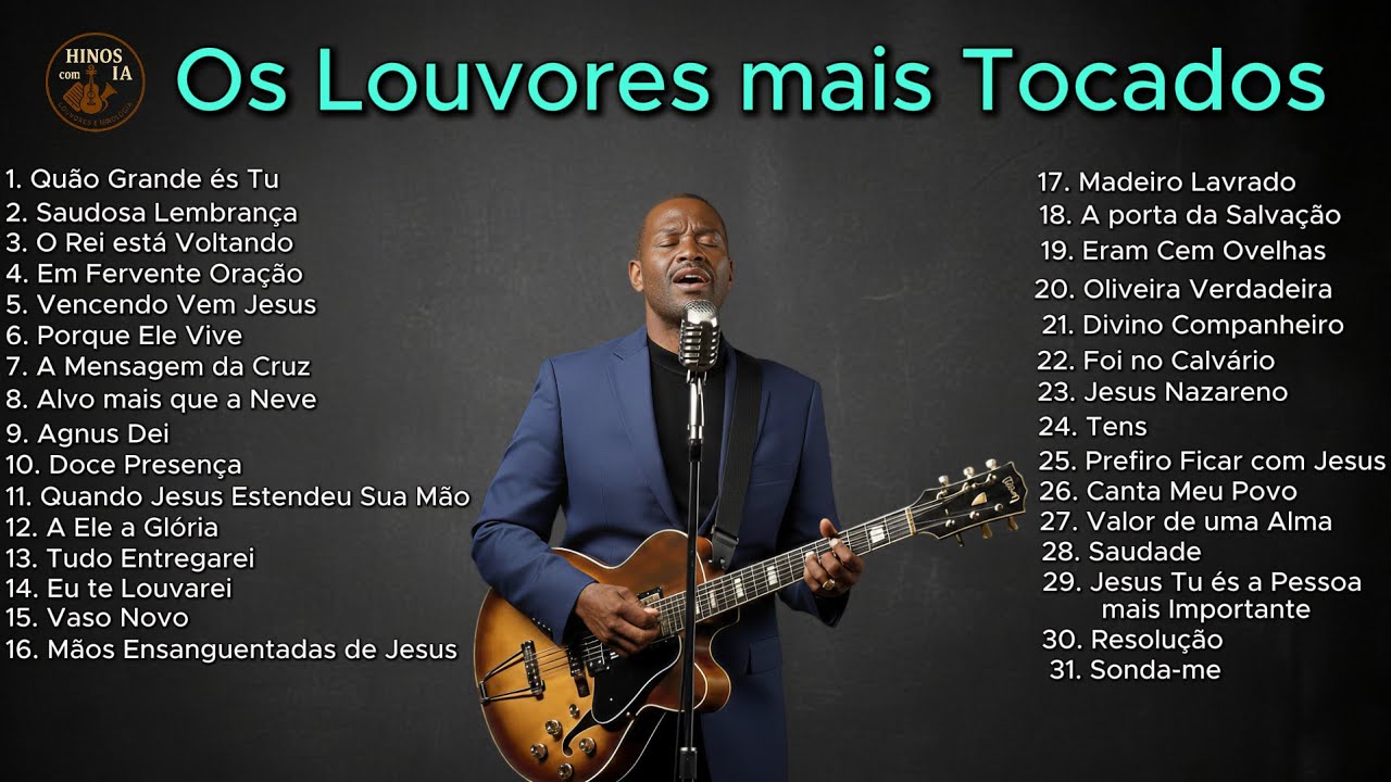 Seleção dos Louvores Mais Tocados | 2 Horas de Louvor e Adoração Reverente | @HinosComIA 2025/2026