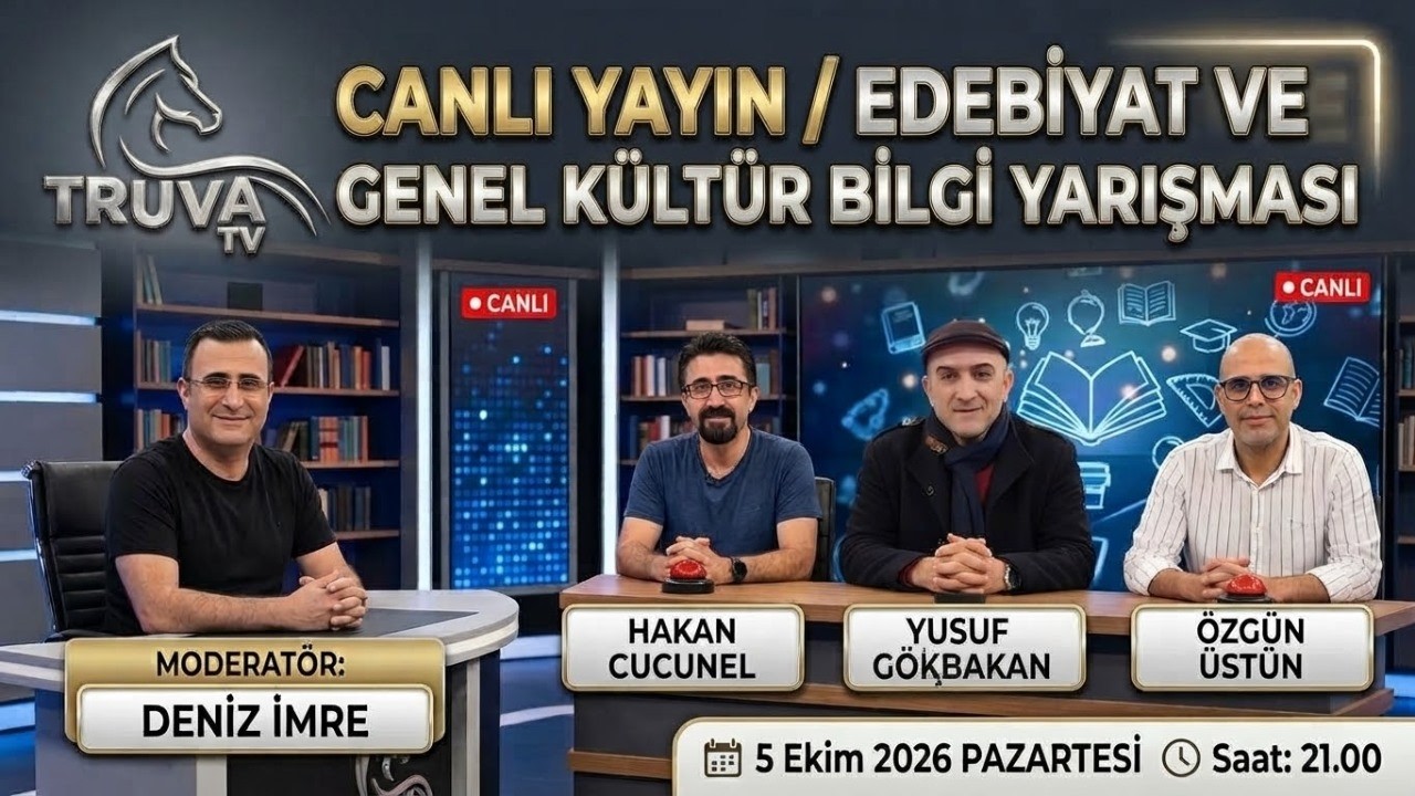 CANLI YAYIN /  Edebiyat ve Genel Kültür Bilgi Yarışması - Hazırlayan ve Sunan: Deniz İmre