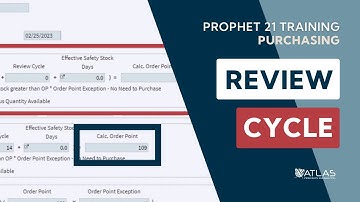 Prophet 21 Training and How To - Purchasing: Review Cycle