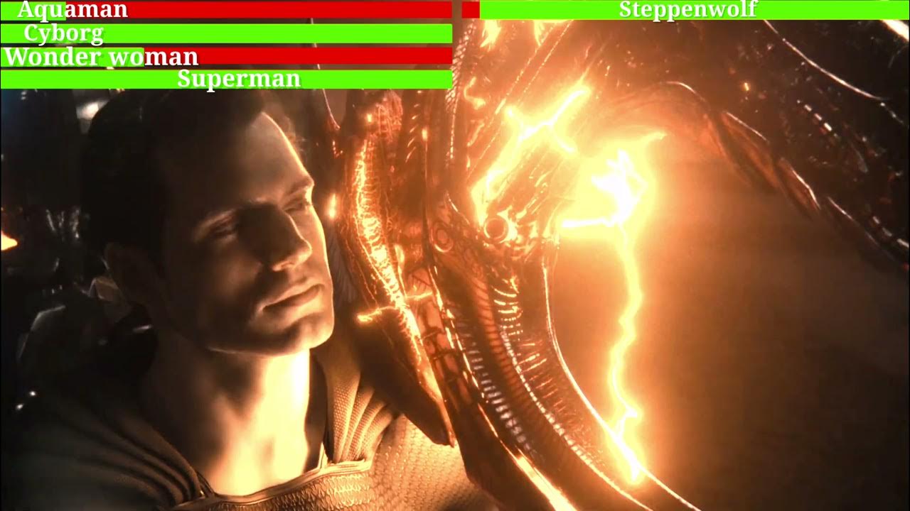 Justice League Vs Steppenwolf With Healthbars Justice League vs Steppenwolf {The Final Battle} with health bars🔥🔥🔥🔥🔥