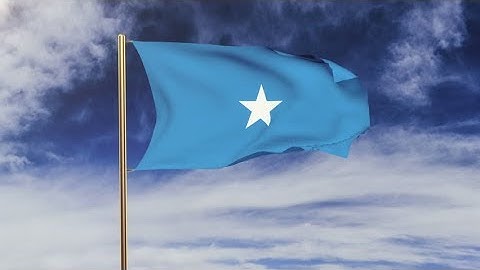 4K Somalia flag waving in the wind. Green screen, alpha matte. Loopable animation Stock video