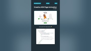 Stylish & Interactive 404 Page for Your Website! 🚀⛔#shorts  #webdevelopment #coding #codebygaurav