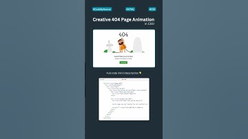 Stylish & Interactive 404 Page for Your Website! 🚀⛔#shorts  #webdevelopment #coding #codebygaurav
