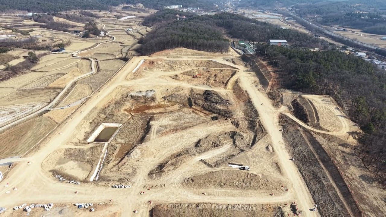 [미니5프로-4K영상] 구미 산동 인덕도시개발지구 드론 영상 ('26.0220)