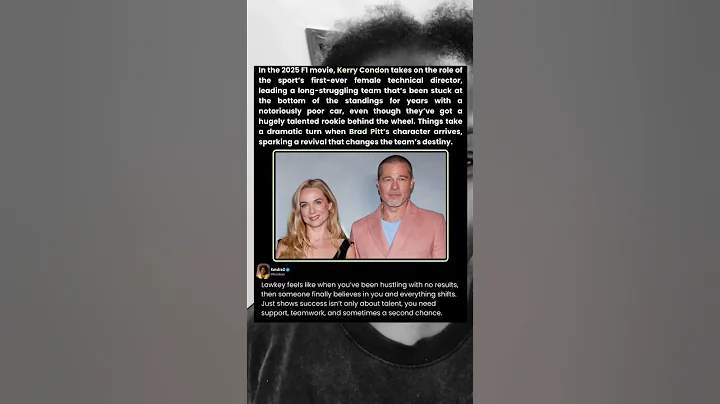 In the 2025 F1 movie, Kerry Condon takes on the role of the sport's #celebrity #movies #memes