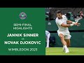 Jannik Sinner vs Novak Djokovic: Semi-Finals Highlights | Wimbledon 2023