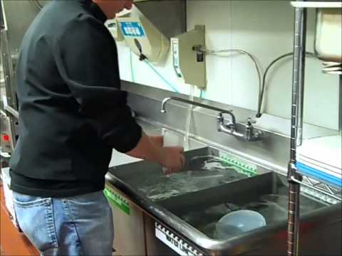 Washing Dishes In A Three Compartment Sink Wmv