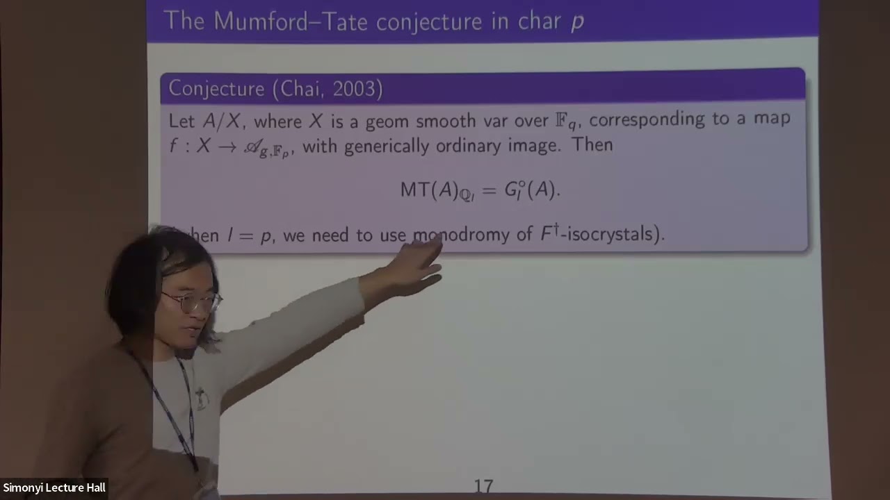 Mumford—Tate and André—Oort Conjectures in Characteristic p - Ruofan Jiang