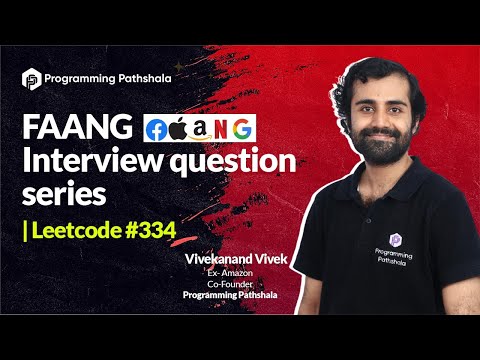 FAANG Interview Question series| Increasing triplet subsequence