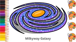 Milkyway Galaxy - Sketch Art And Paint Step By Step Tutorial Pencil To Palette