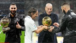 Karim Benzema Presents Ballon d'Or at Santiago Bernabeu