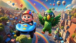 Baby’s Racing Car Ride | Fun Wroom Wroom Car Song for Kids | Fast &amp; Colorful Nursery Rhyme