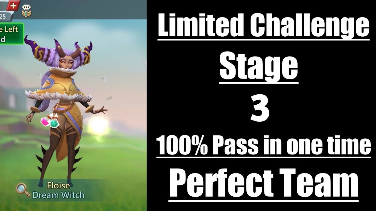 Lords mobile Dream witch limited challenge stage 3|Saving dreams limited challenge stage 3