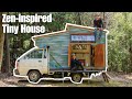 Couple builds stunning zen inspired tiny house to explore japan
