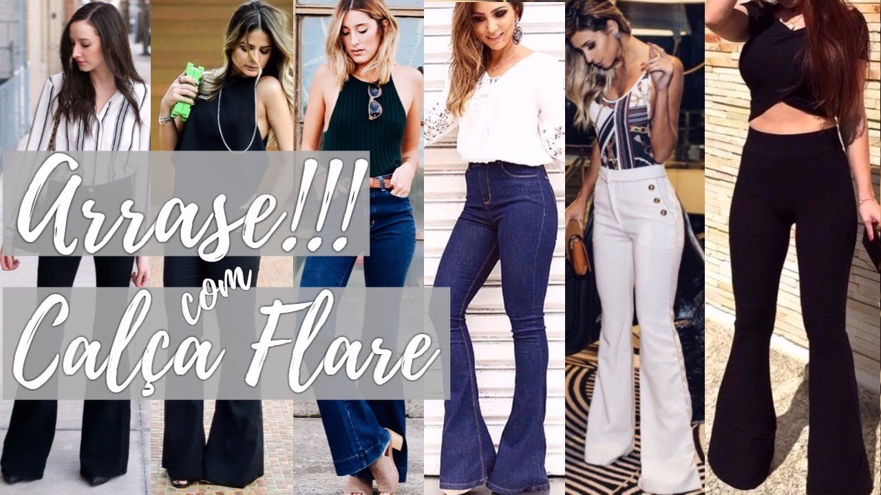 blusas para usar com calça jeans flare