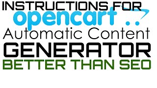Famous How to use the Opencart Content Page Generator | The Ultimate Opencart SEO tool Net Worth