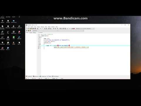 ครั้งที่ 5 การใช้โปรแกรมDev c++ การหาเพศ