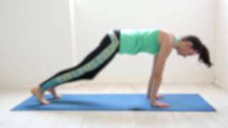 Video Background Stock Footage Free ( The girl on the rug does yoga, stretching the spine )