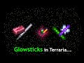 Glowsticks in Terraria.