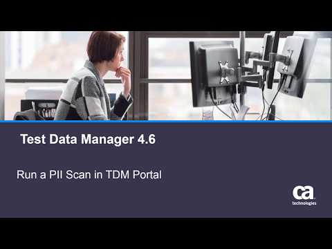 Run a PII scan in CA TDM Portal