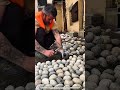 Pebble Setting Process Creates a Uniform Surface in Real Work 🌊 #masonwork