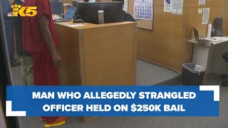 Renton man held on $250,000 bail after Bellevue police say he strangled an officer