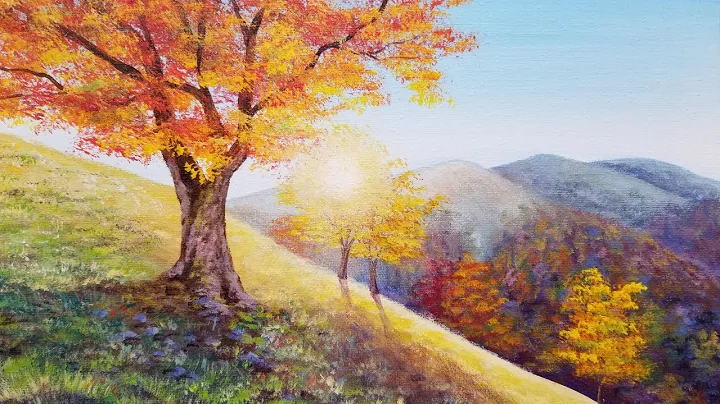 Autumn Trees Landscape Acrylic Painting LIVE Tutor...