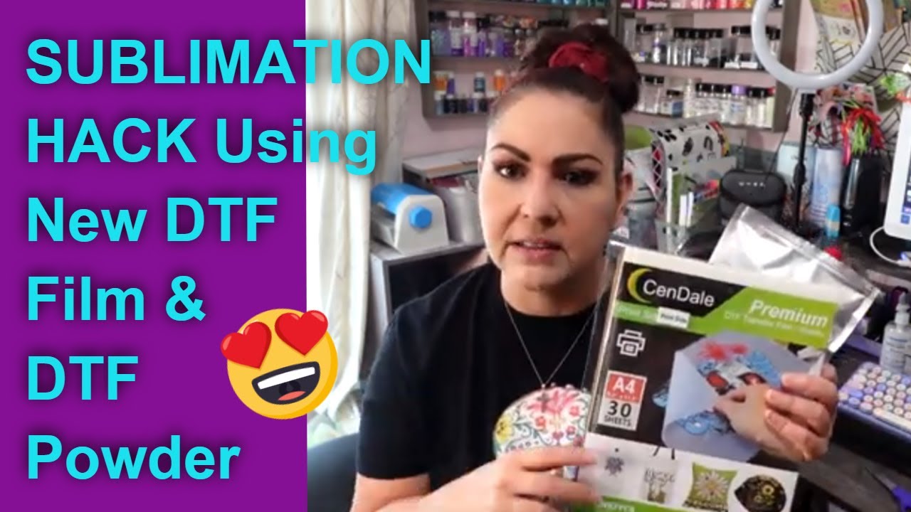 HOW TO Use CenDale's DTF Film & DTF Powder: Sublimation Hack! 