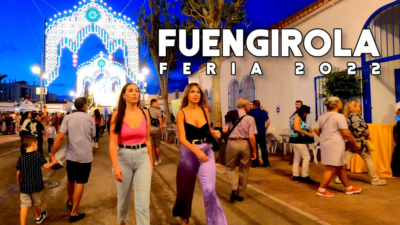 Fuengirola Spain Festive Night at Feria de la Virgen del Rosario 2022 Costa del Sol | Málaga [4K]