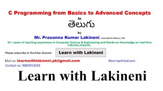 C Programming Tutorials Part-17 in Telugu+English (Switch Statement in C)| JNTUK|learn with lakineni