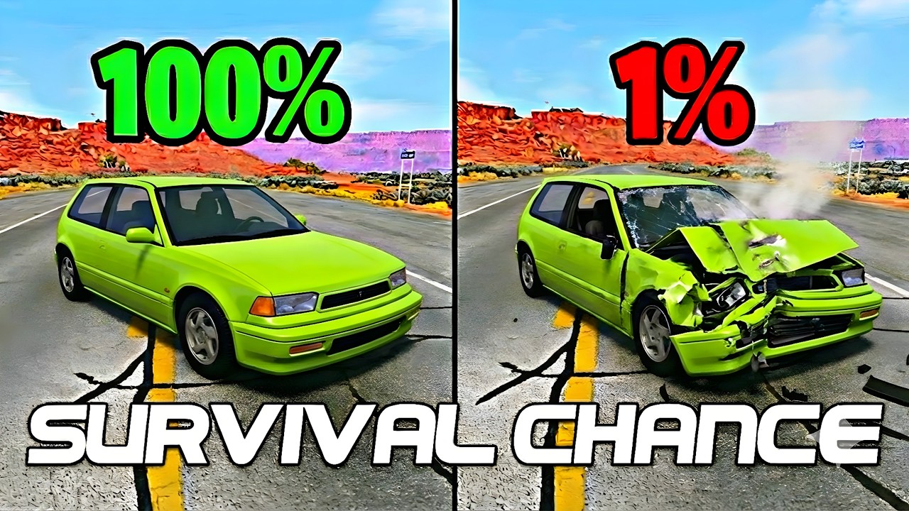 Best of Realistic Survival Chance Crashes 🚓BeamNG drive #118