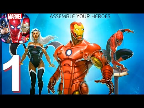 MARVEL Puzzle Quest - Gameplay Walkthrough Part 1 Tutorial (Android,iOS)