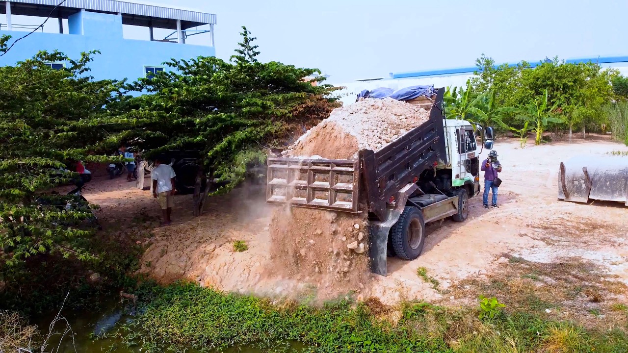 Finest Activities Starting Heavy Equipment Landfill Creating With Group Trucks 5t & Dozer KOMAT'SU