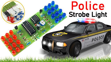 Diy NE555 CD4017 Red Blue Dual-Color Kit Strobe Suit Flashing Led || Make Police Police Strobe Light