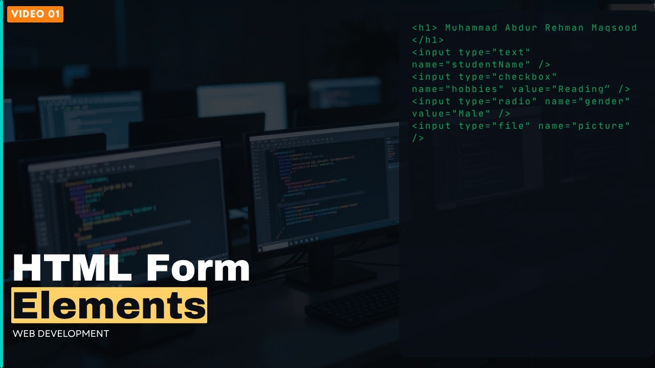 HTML Form Elements Explained | Textbox, Checkbox, Radio, File Upload ...