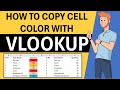 "How to Copy Cell Color with VLOOKUP || How to Get Cell Background Color with Vlookup #exceltricks