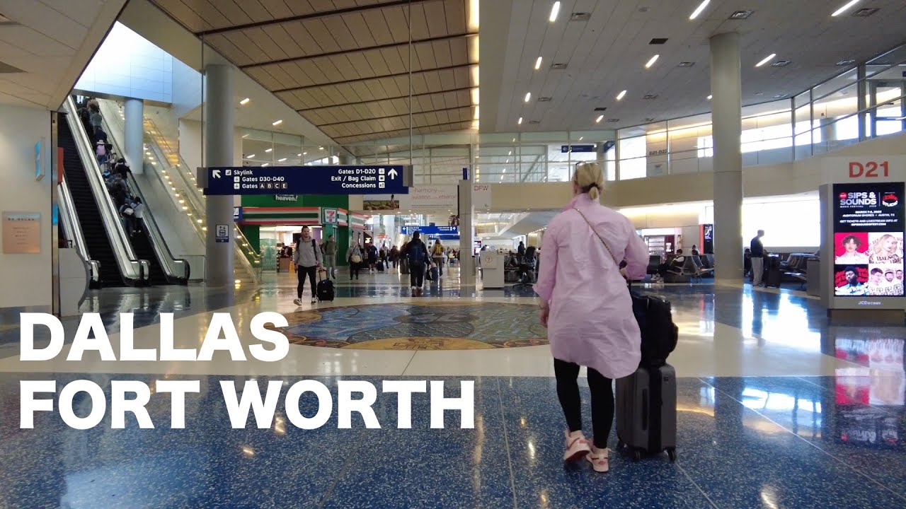 Dallas Fort Worth Airport - Walking Tour - Terminal D to Terminal A