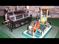 Dampfmaschine Fleischmann 125/4 steam engine mit Antriebsmodell 237 "Mann am Schöpfbrunnen"