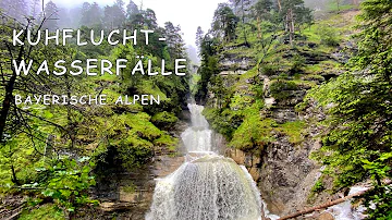 Kuhfluchtwasserfälle - Wandern in der Zugspitzregion - Bayern - 4K