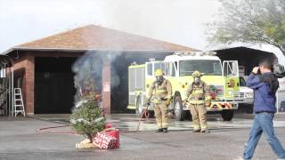Safety Tips and Christmas Tree Fire Demonstration